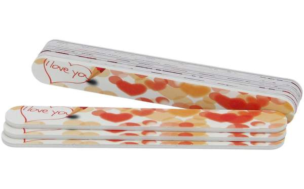 Premium Nail File Straight Love 10 pcs