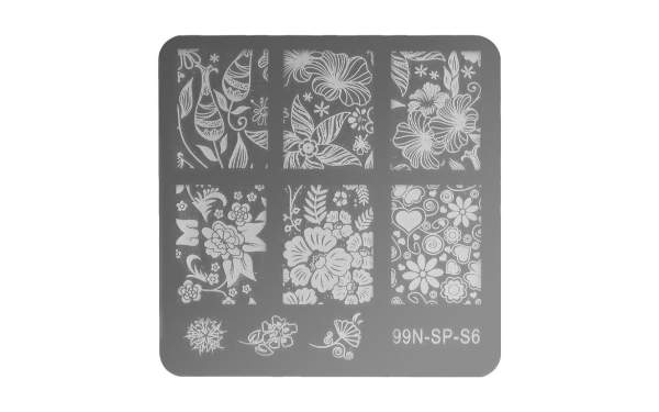 Square Stamping Plate - Lovely Flower