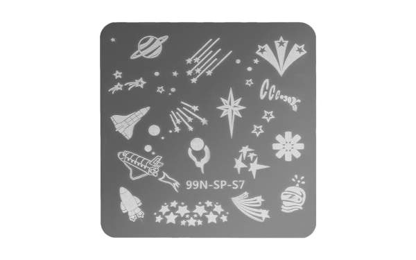 Square Stamping Plate - Cosmos