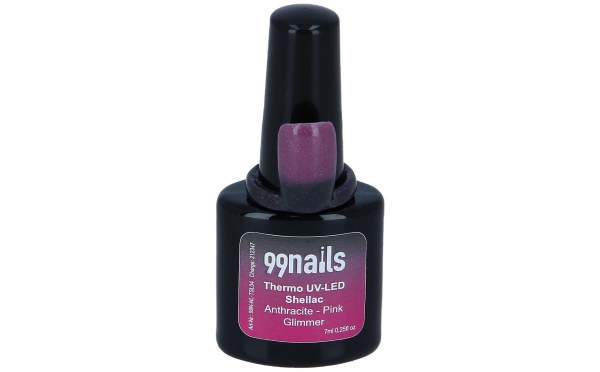 UV Thermo Shellac - Anthracite-Pink Glimmer 8ml